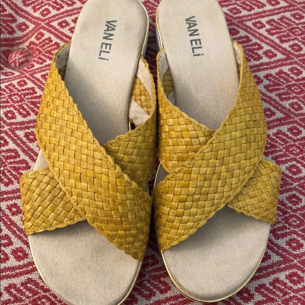 Golden Yellow Italian Sandals